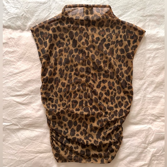Abercrombie & Fitch Sheer Leopard Paloma Top - Picture 4 of 4